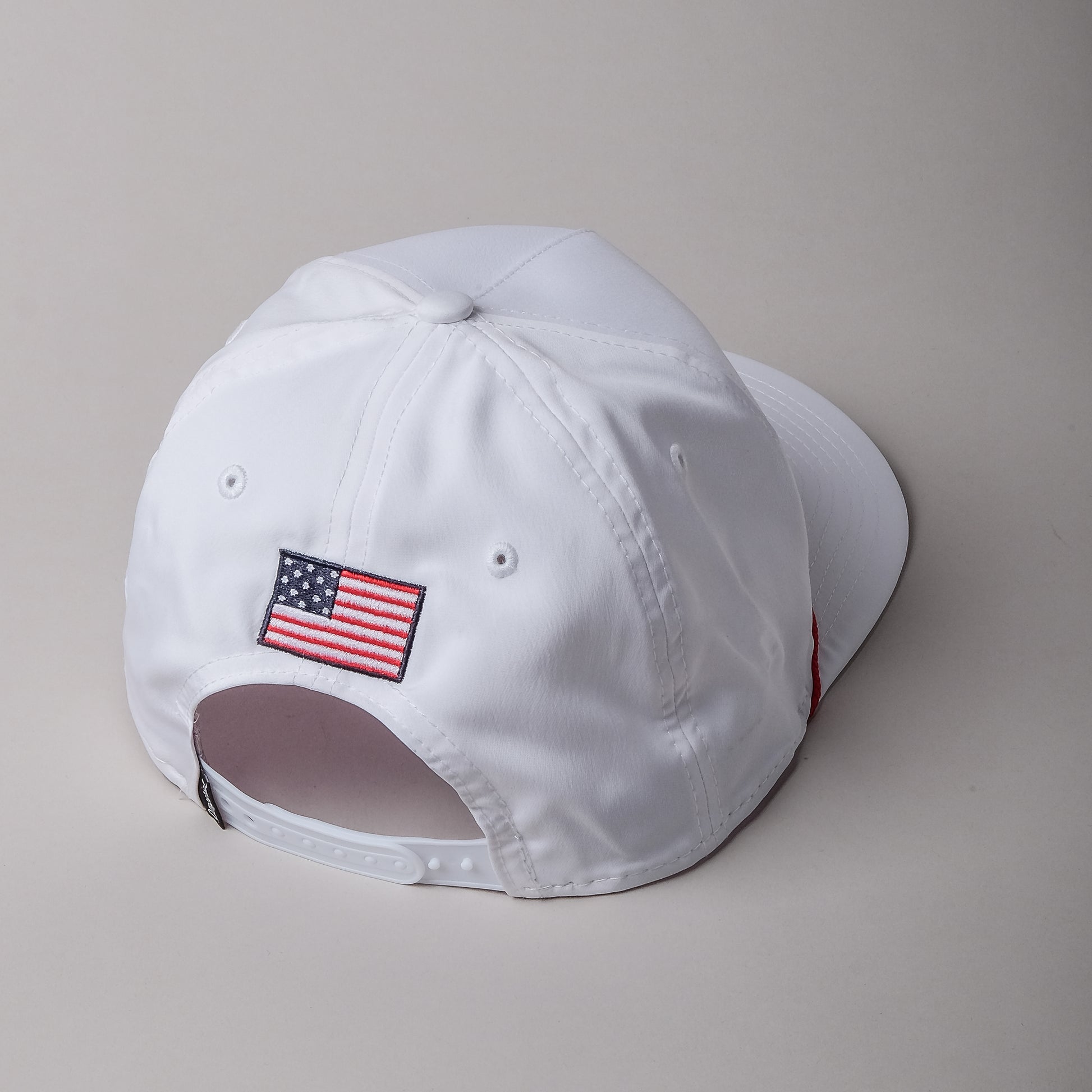 White & Red USA Performance Hat Back